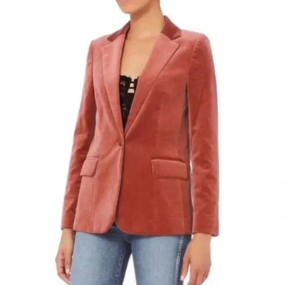 Frame $575 Spice Velvet Blazer Rose Size 2 - Picture 2 of 16